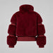 Goldbergh womens Furry Ski Jacket in Vino Rosso (Vino Rosso) - back. AI-generated from manufacturer imagery.