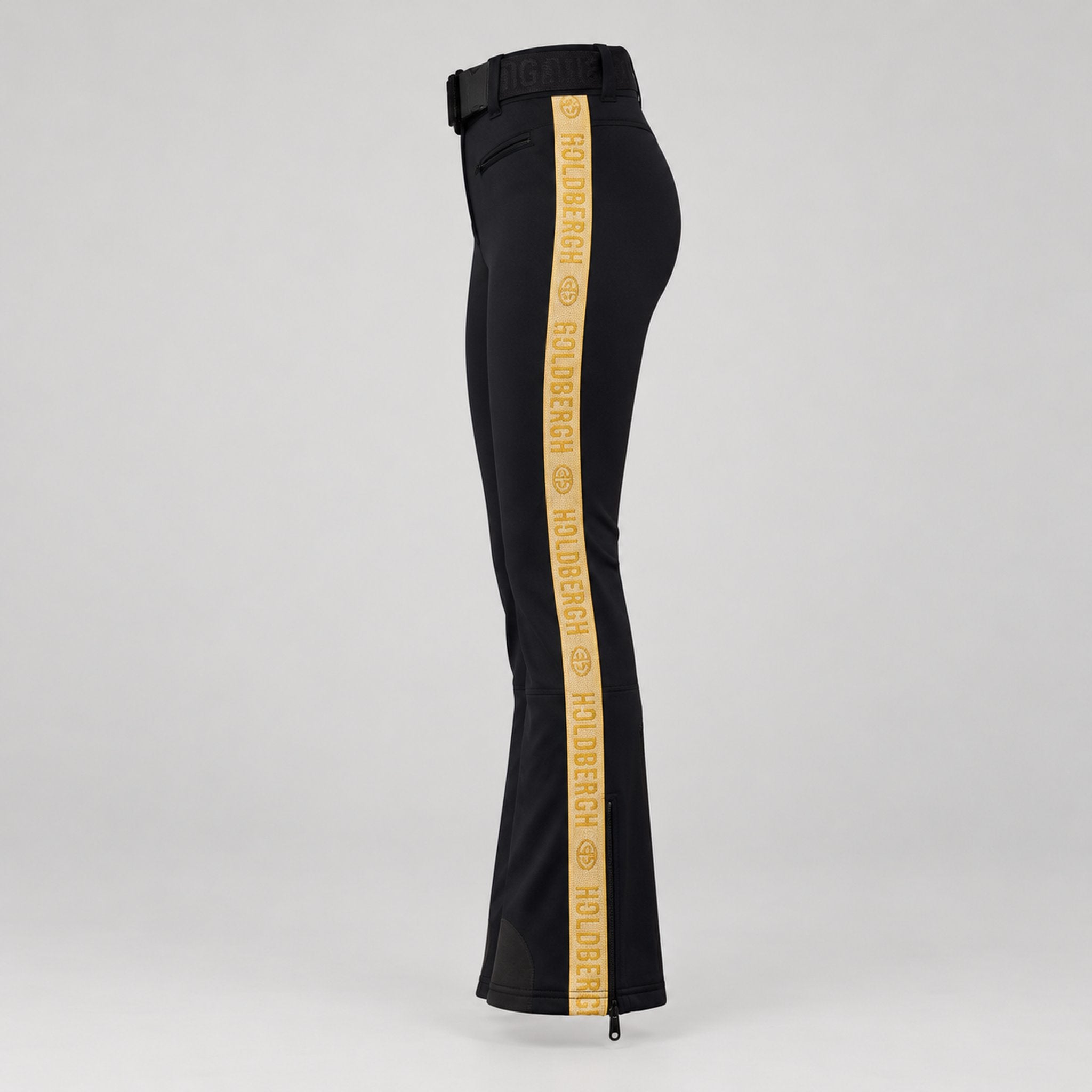 Goldbergh womens Golden Edge Ski Pants in Black (Black) - side. AI-generated from manufacturer imagery.