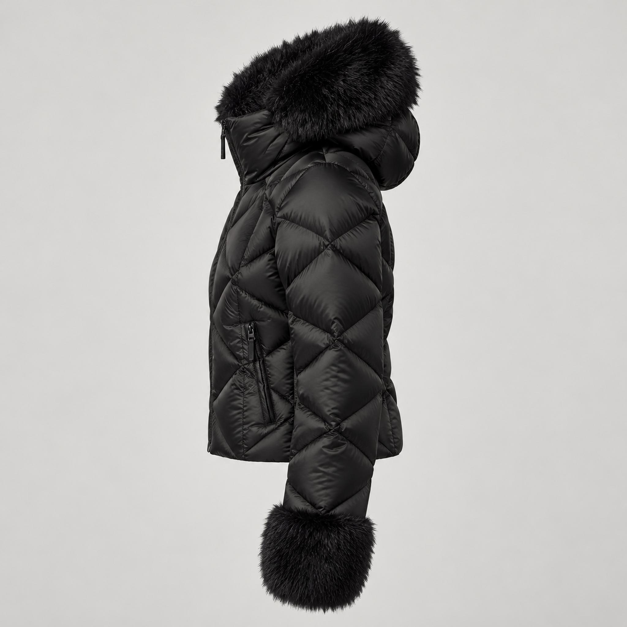 Goldbergh womens Harumi Ski Jacket in Black (Black) - side. AI-generated from manufacturer imagery.