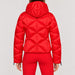 Goldbergh women's Harumi Ski Jacket in Flame Red – model back view. AI-generated from manufacturer imagery.