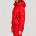 Goldbergh women's Harumi Ski Jacket in Flame Red – model side view. AI-generated from manufacturer imagery.