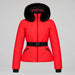 Goldbergh womens Hida Ski Jacket in Flame Red (Flame) - front. AI-generated from manufacturer imagery.