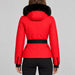 Goldbergh womens Hida Ski Jacket in Flame Red (Flame) - model back. AI-generated from manufacturer imagery.