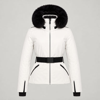 Goldbergh women's Hida Ski Jacket in White – front view. AI-generated from manufacturer imagery.