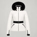 Goldbergh womens Hida Ski Jacket in White (Snow White) - front. AI-generated from manufacturer imagery.