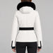 Goldbergh womens Hida Ski Jacket in White (Snow White) - model back. AI-generated from manufacturer imagery.