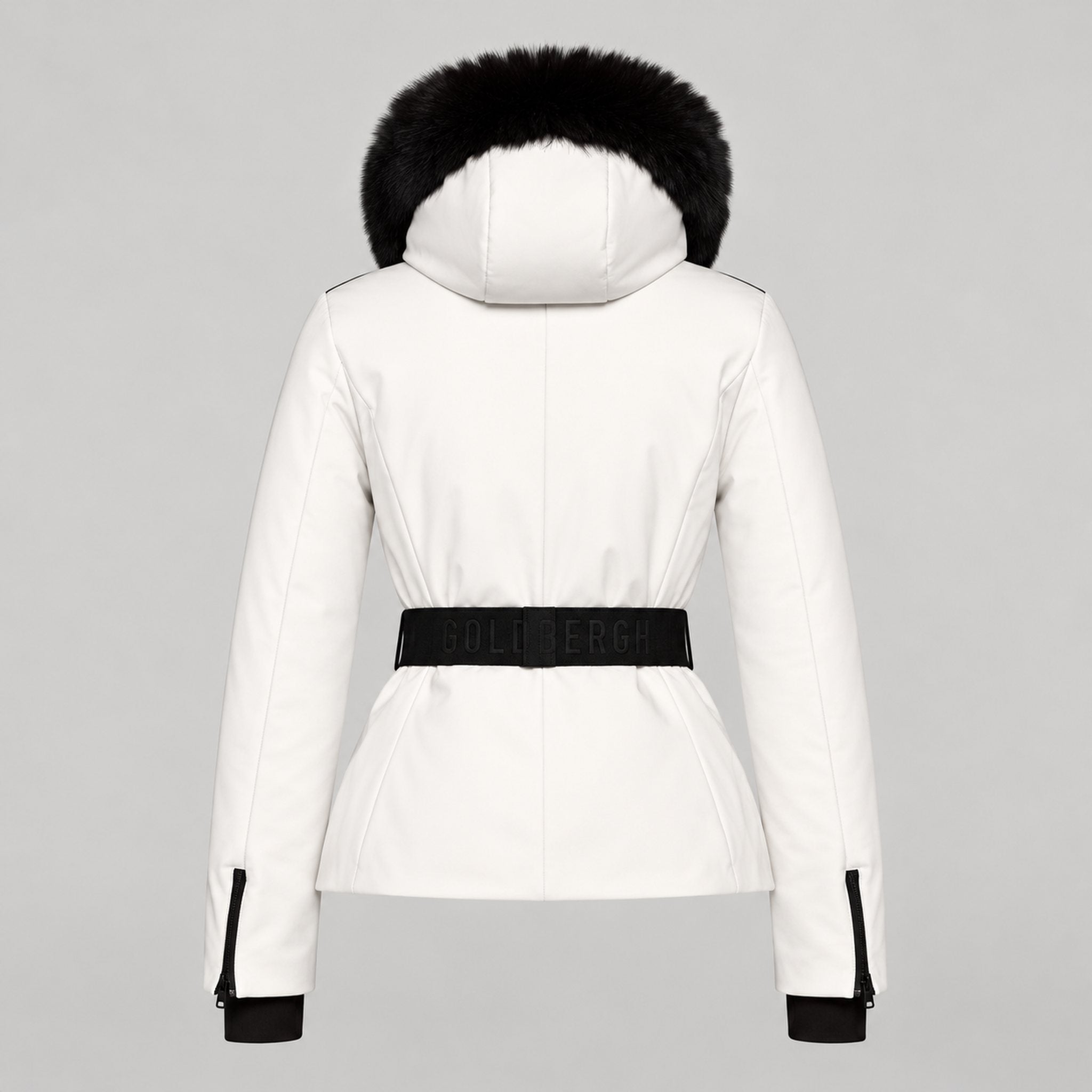 Goldbergh womens Hida Ski Jacket in White (Snow White) - back. AI-generated from manufacturer imagery.