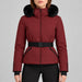 Goldbergh womens Hida Ski Jacket in Vino Rosso (Vino Rosso) - model front. AI-generated from manufacturer imagery.