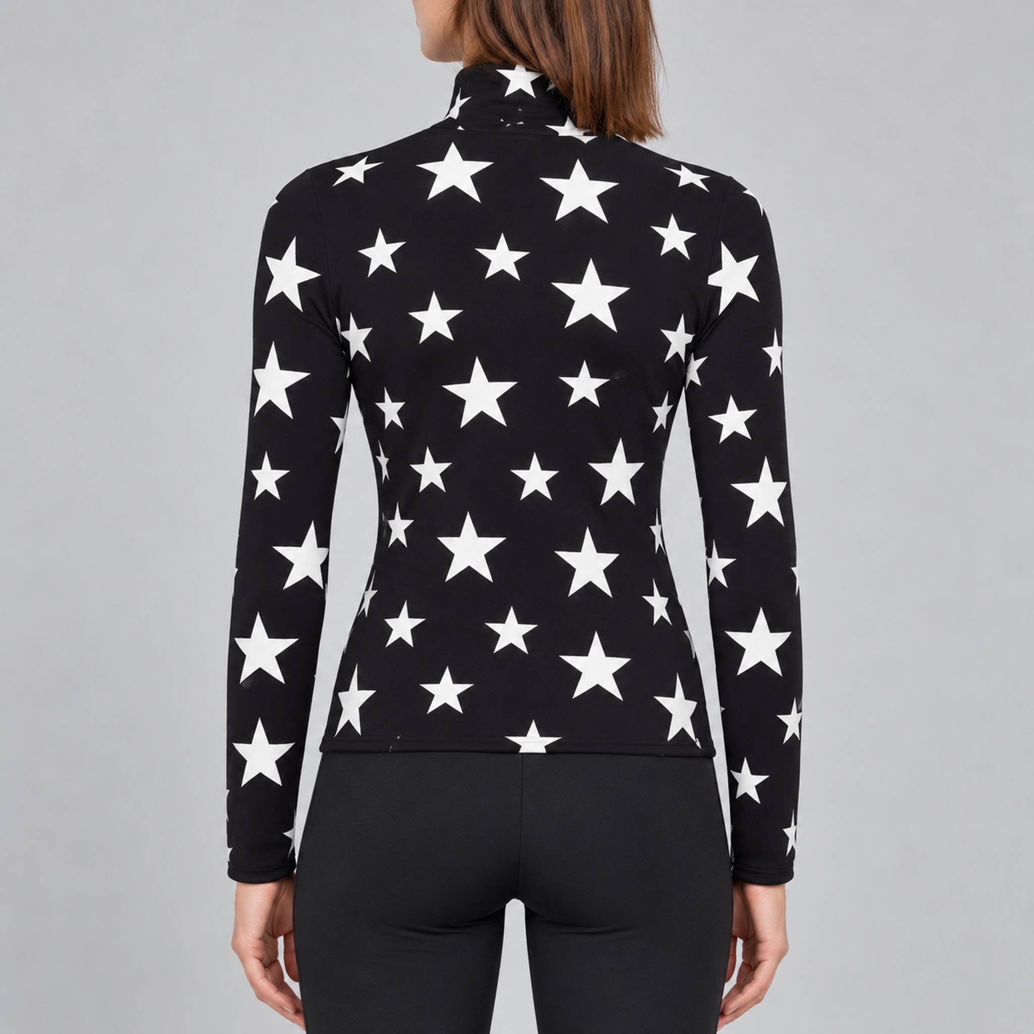 Goldbergh womens Hikari Pully in Black (Black) - model back. AI-generated from manufacturer imagery.
