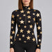 Goldbergh womens Hikari Pully in Black/Gold (Black/Gold) - model front. AI-generated from manufacturer imagery.