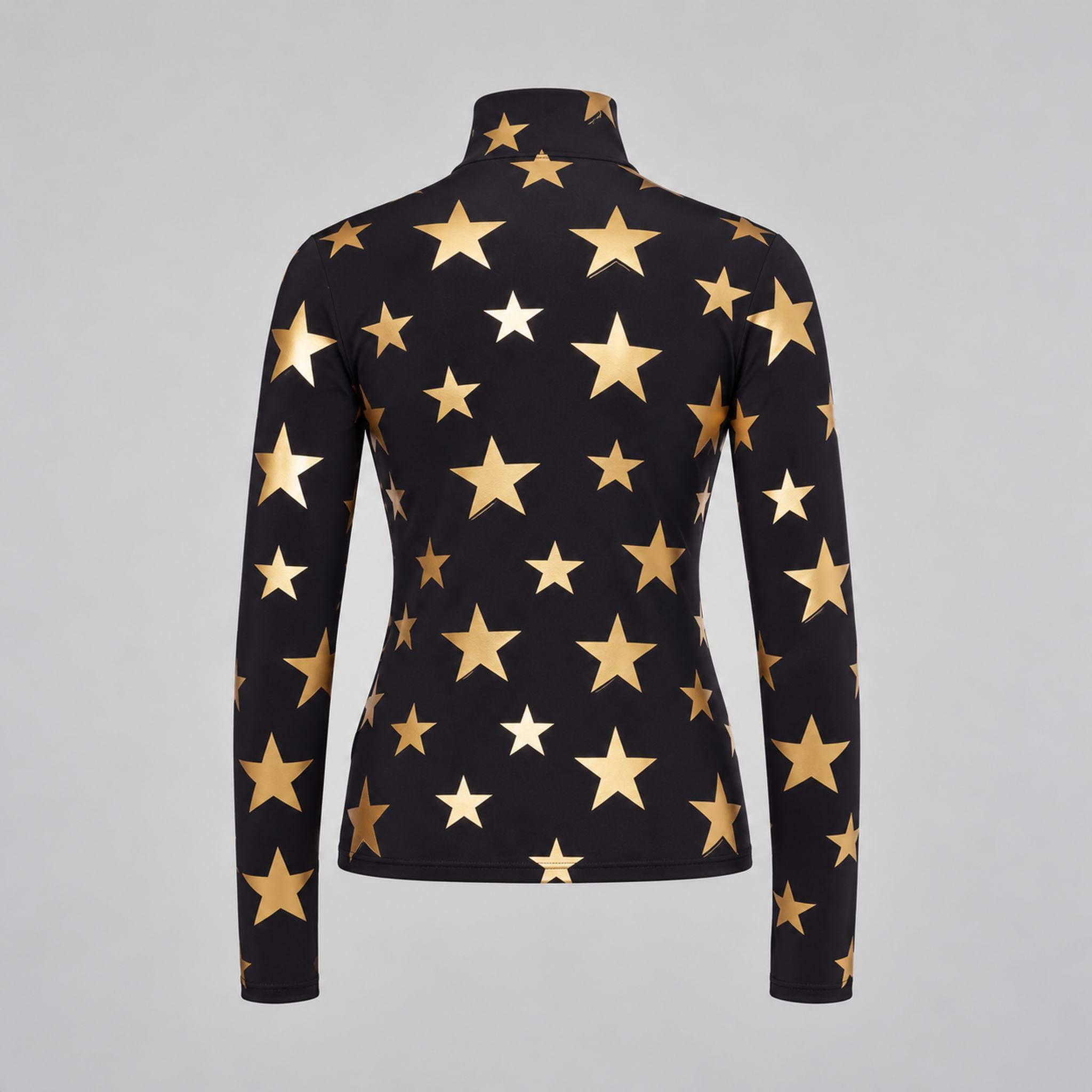 Goldbergh womens Hikari Pully in Black/Gold (Black/Gold) - back. AI-generated from manufacturer imagery.