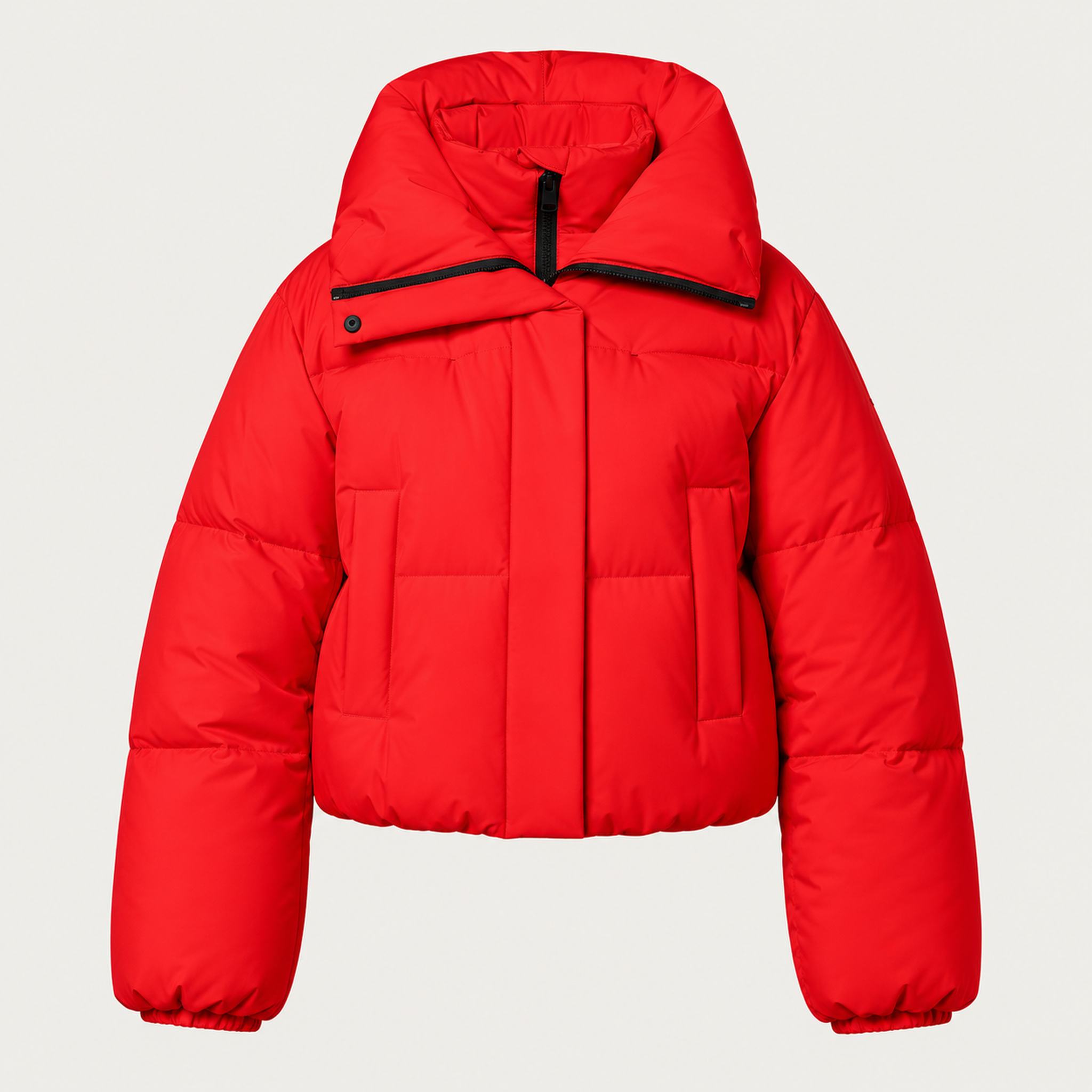 Goldbergh womens Koi Ski Jacket in Flame Red (Flame) - front. AI-generated from manufacturer imagery.