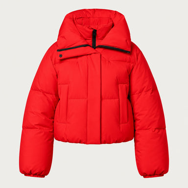 Goldbergh women's Koi Ski Jacket in Flame Red – front view. AI-generated from manufacturer imagery.