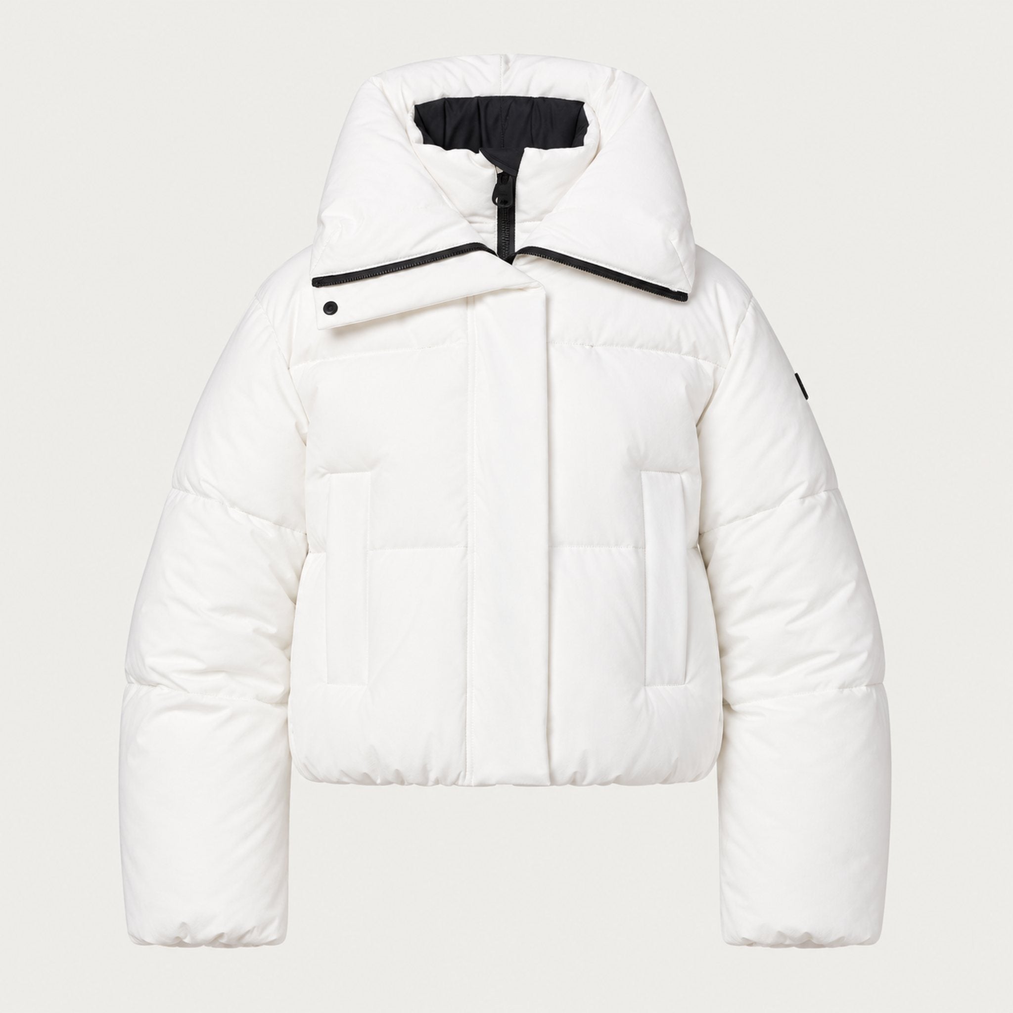 Goldbergh womens Koi Ski Jacket in White (Snow White) - front. AI-generated from manufacturer imagery.