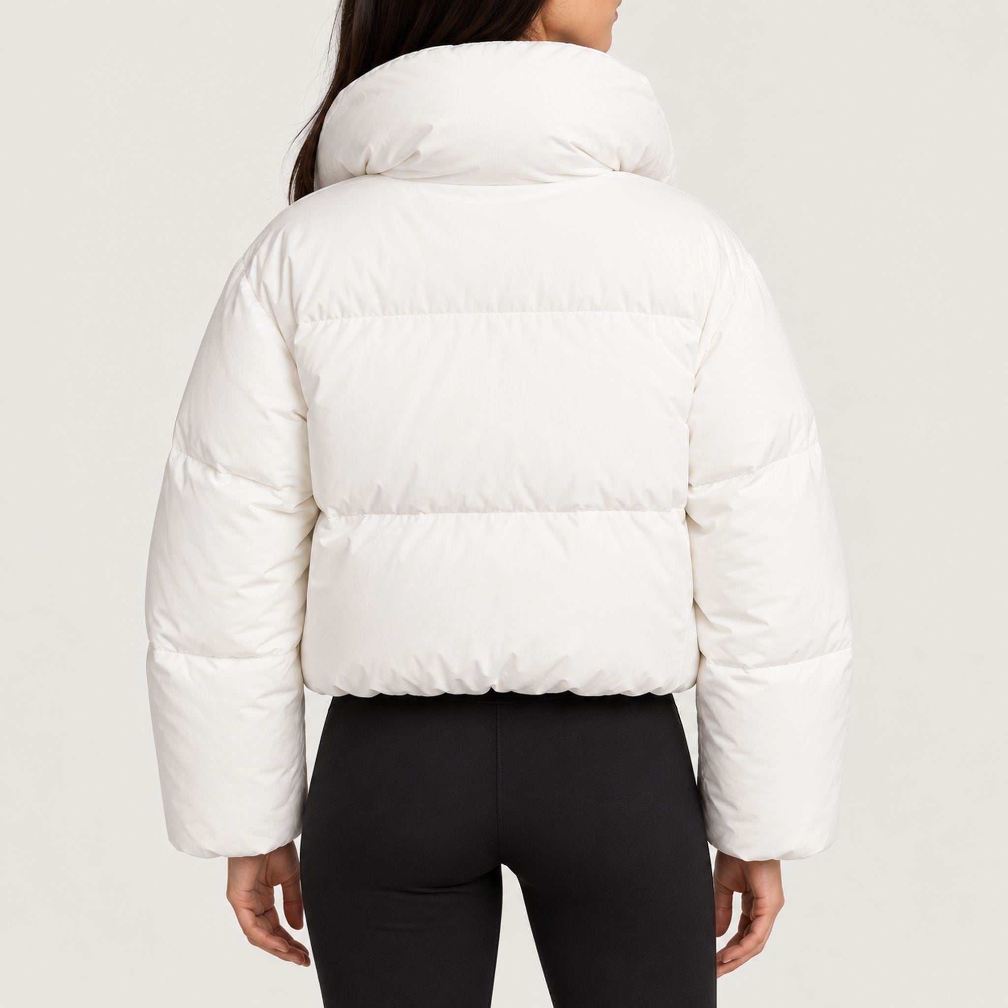 Goldbergh womens Koi Ski Jacket in White (Snow White) - model back. AI-generated from manufacturer imagery.