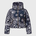 Goldbergh womens Kyoko Ski Jacket (Bandana Paisley Blue) - front. AI-generated from manufacturer imagery.