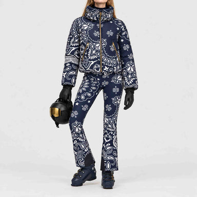 Goldbergh women's Kyoko Ski Jacket – ski pose view. AI-generated from manufacturer imagery.