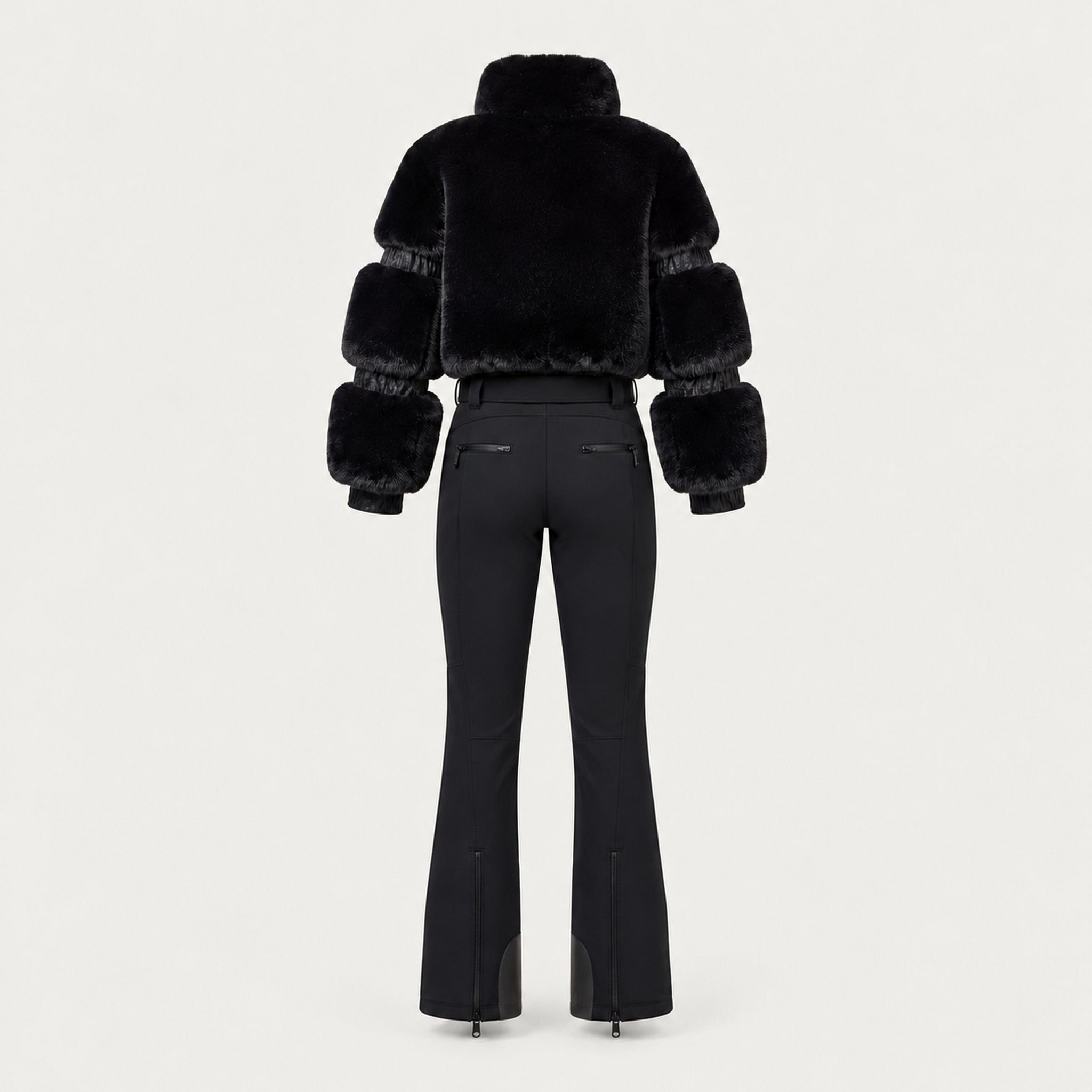 Goldbergh womens Lieke Ski Suit (Black) - back. AI-generated from manufacturer imagery.