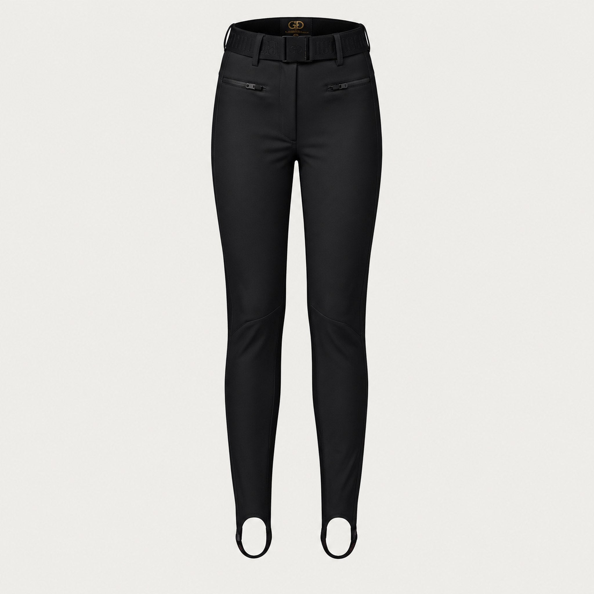Goldbergh womens Paris Ski Pants in Black (Black) - front. AI-generated from manufacturer imagery.