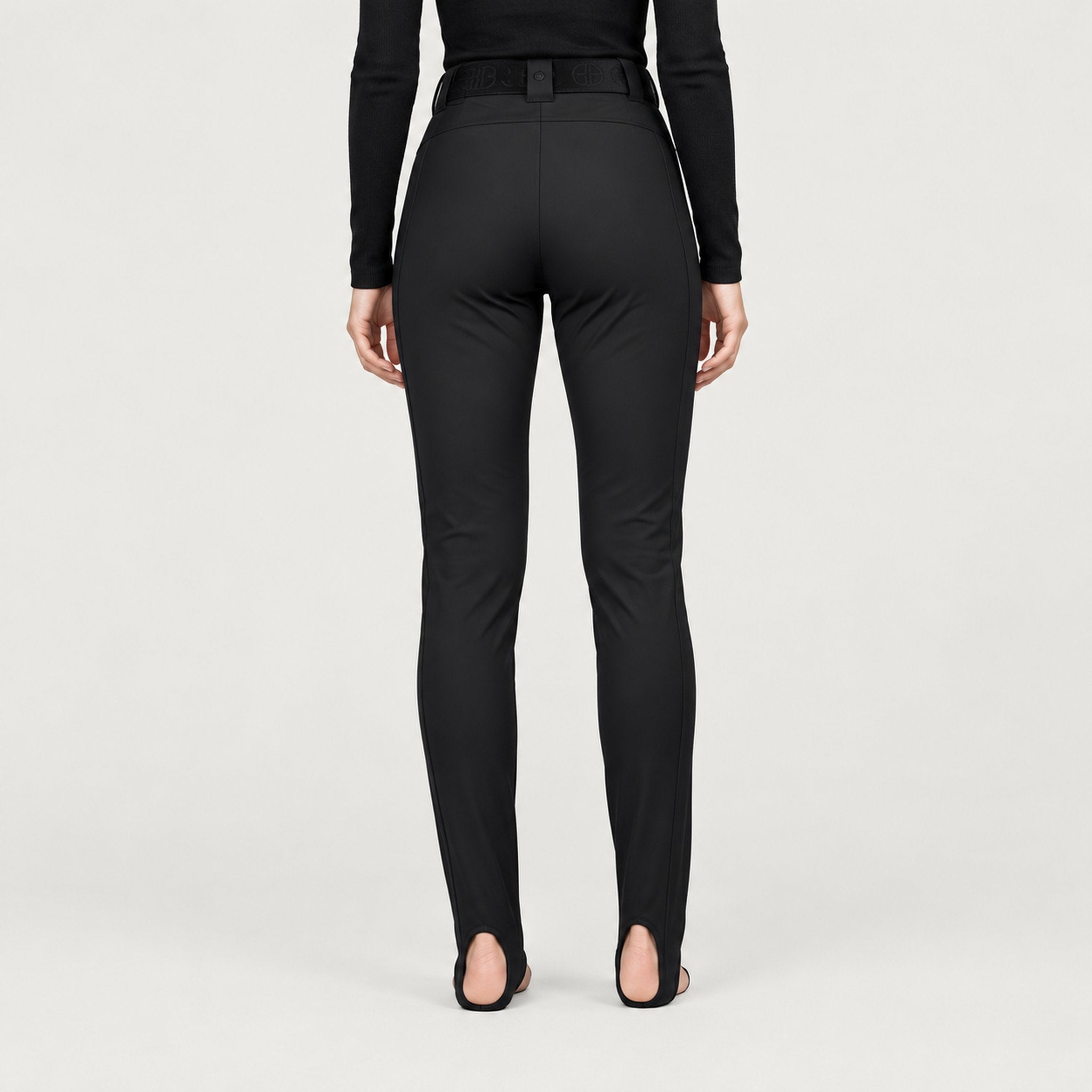 Goldbergh womens Paris Ski Pants in Black (Black) - model back. AI-generated from manufacturer imagery.