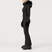 Goldbergh womens Parry Ski Suit in Black (Black) - model side. AI-generated from manufacturer imagery.