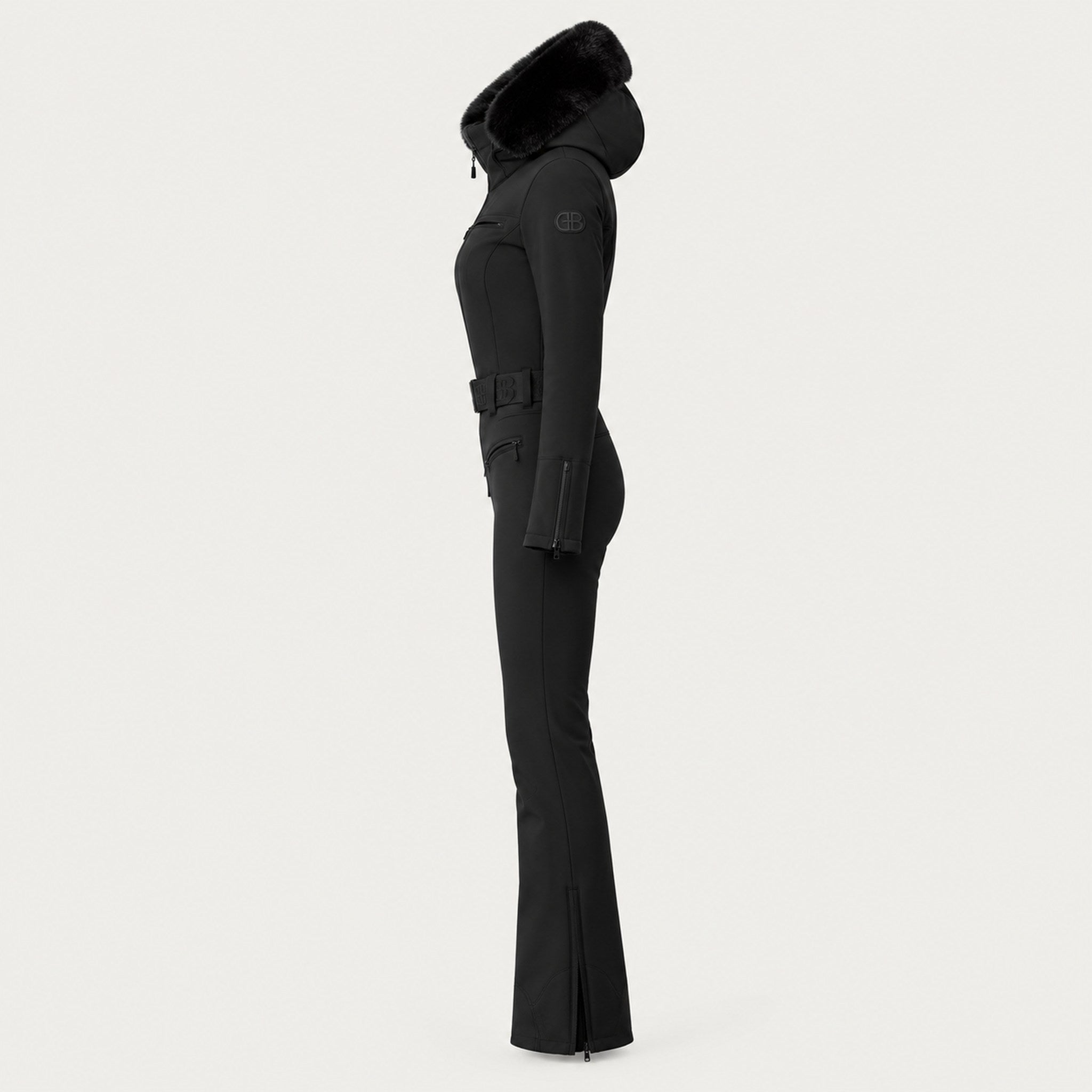 Goldbergh womens Parry Ski Suit in Black (Black) - side. AI-generated from manufacturer imagery.
