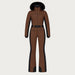 Goldbergh womens Parry Ski Suit in Deep Mocha (Deep Mocha) - front. AI-generated from manufacturer imagery.