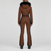 Goldbergh Parry Ski Suit in Deep Mocha — model back. AI-generated from manufacturer reference photographs.