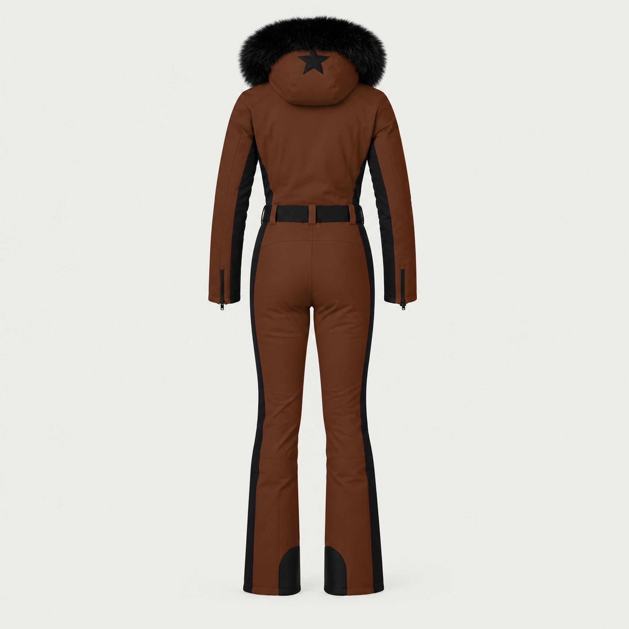 Goldbergh womens Parry Ski Suit in Deep Mocha (Deep Mocha) - back. AI-generated from manufacturer imagery.