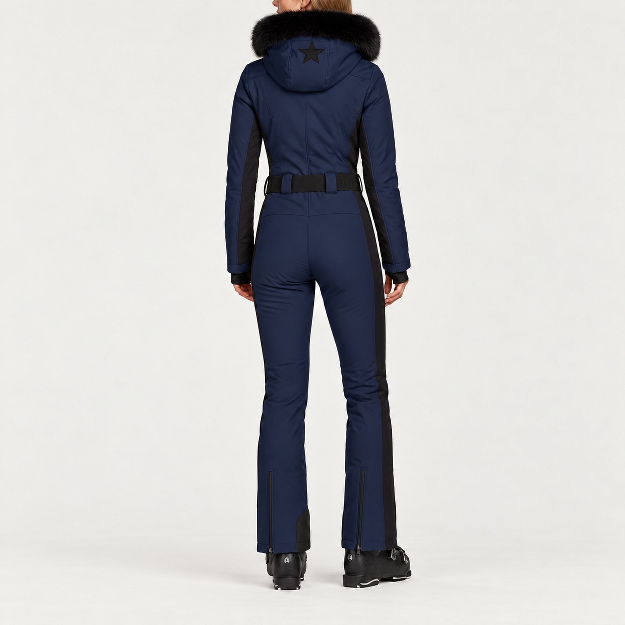 Goldbergh womens Parry Ski Suit in French Blue (French Blue) - model back. AI-generated from manufacturer imagery.