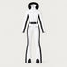 Goldbergh womens Parry Ski Suit in White (Snow White) - front. AI-generated from manufacturer imagery.