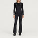Goldbergh womens Phoebe Salopettes in Black (Black) - model front. AI-generated from manufacturer imagery.