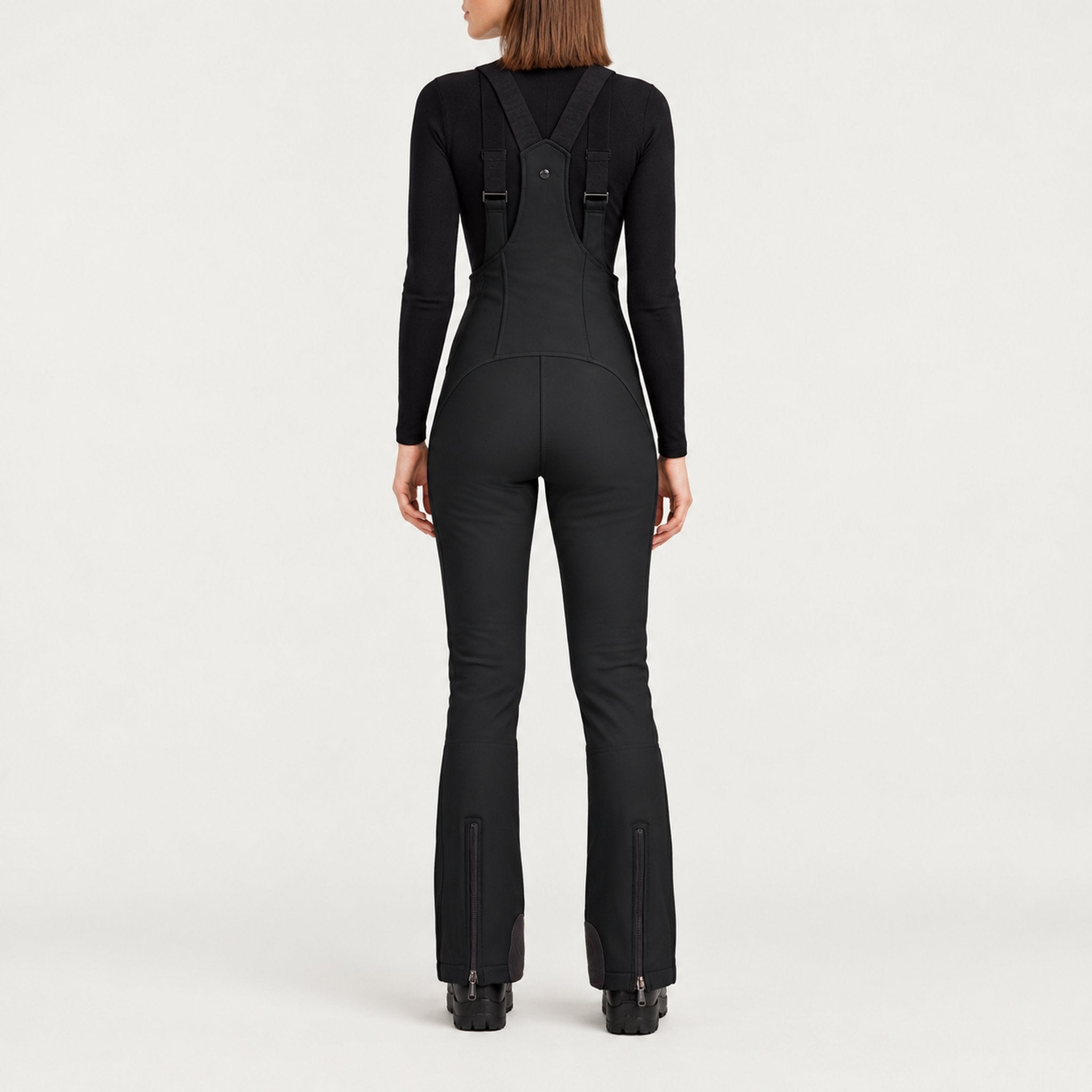 Goldbergh womens Phoebe Salopettes in Black (Black) - model back. AI-generated from manufacturer imagery.