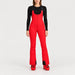 Goldbergh womens Phoebe Salopettes in Flame Red (Flame) - model front. AI-generated from manufacturer imagery.