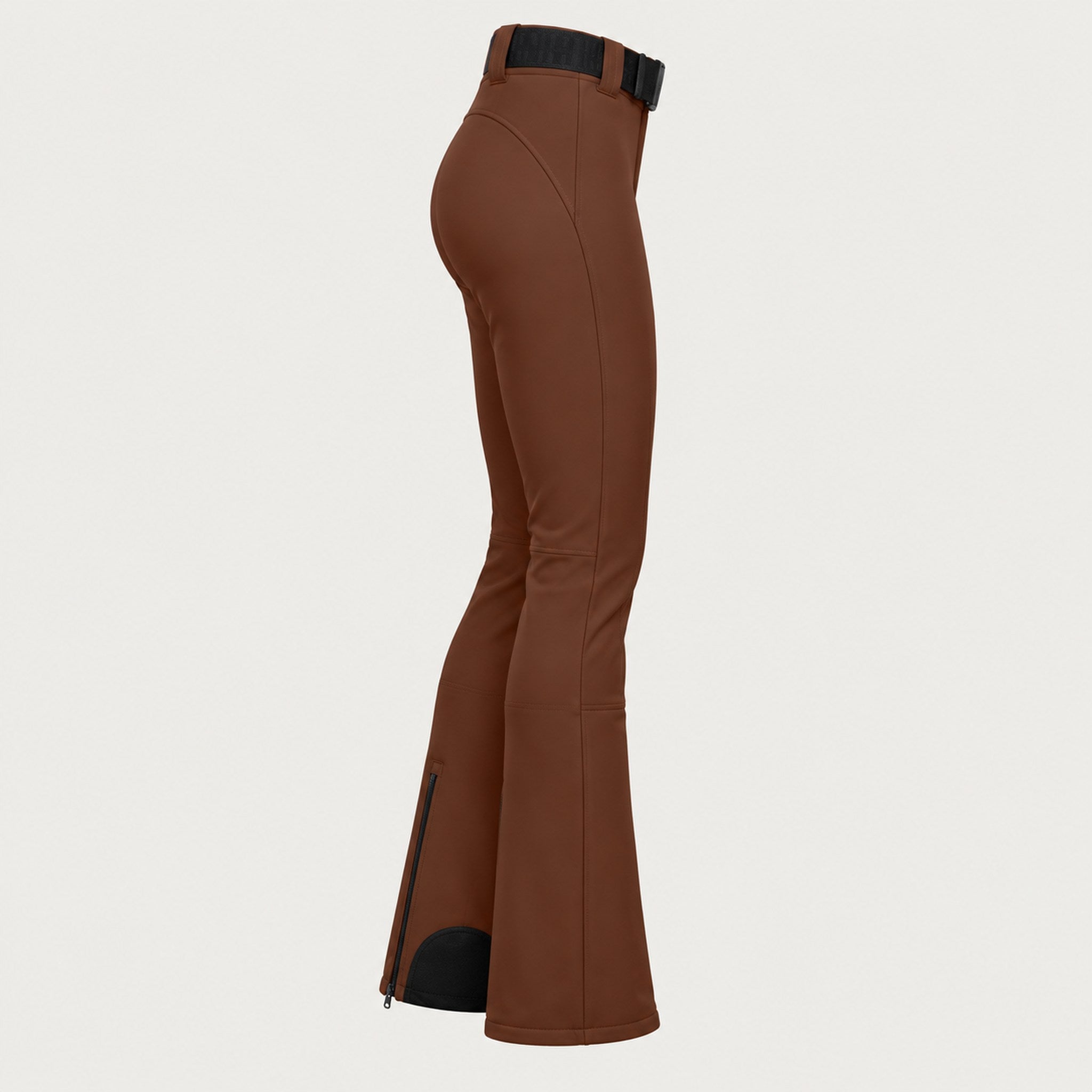 Goldbergh womens Pippa Ski Pants in Deep Mocha (Deep Mocha) - side. AI-generated from manufacturer imagery.