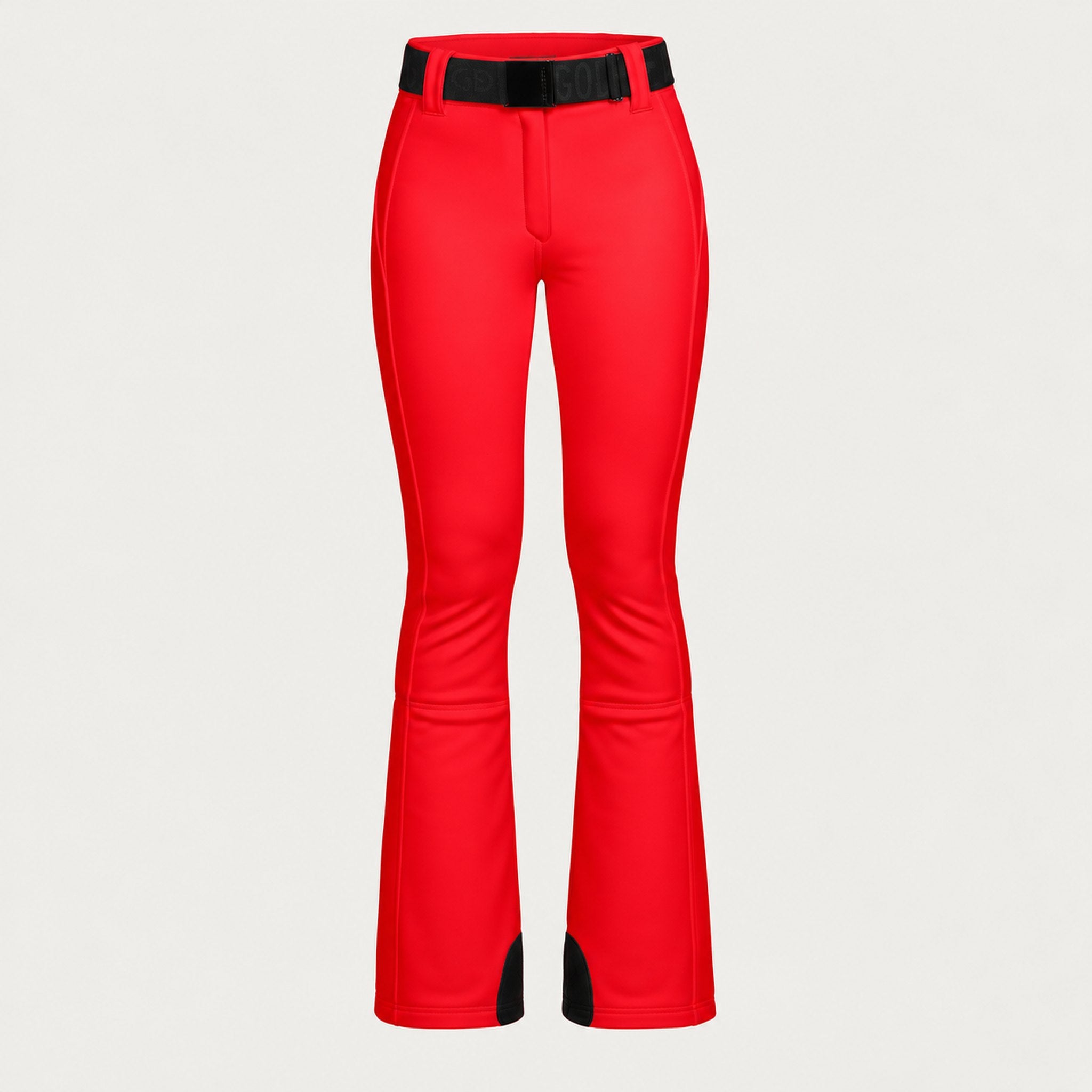 Goldbergh womens Pippa Ski Pants in Flame Red (Flame) - front. AI-generated from manufacturer imagery.