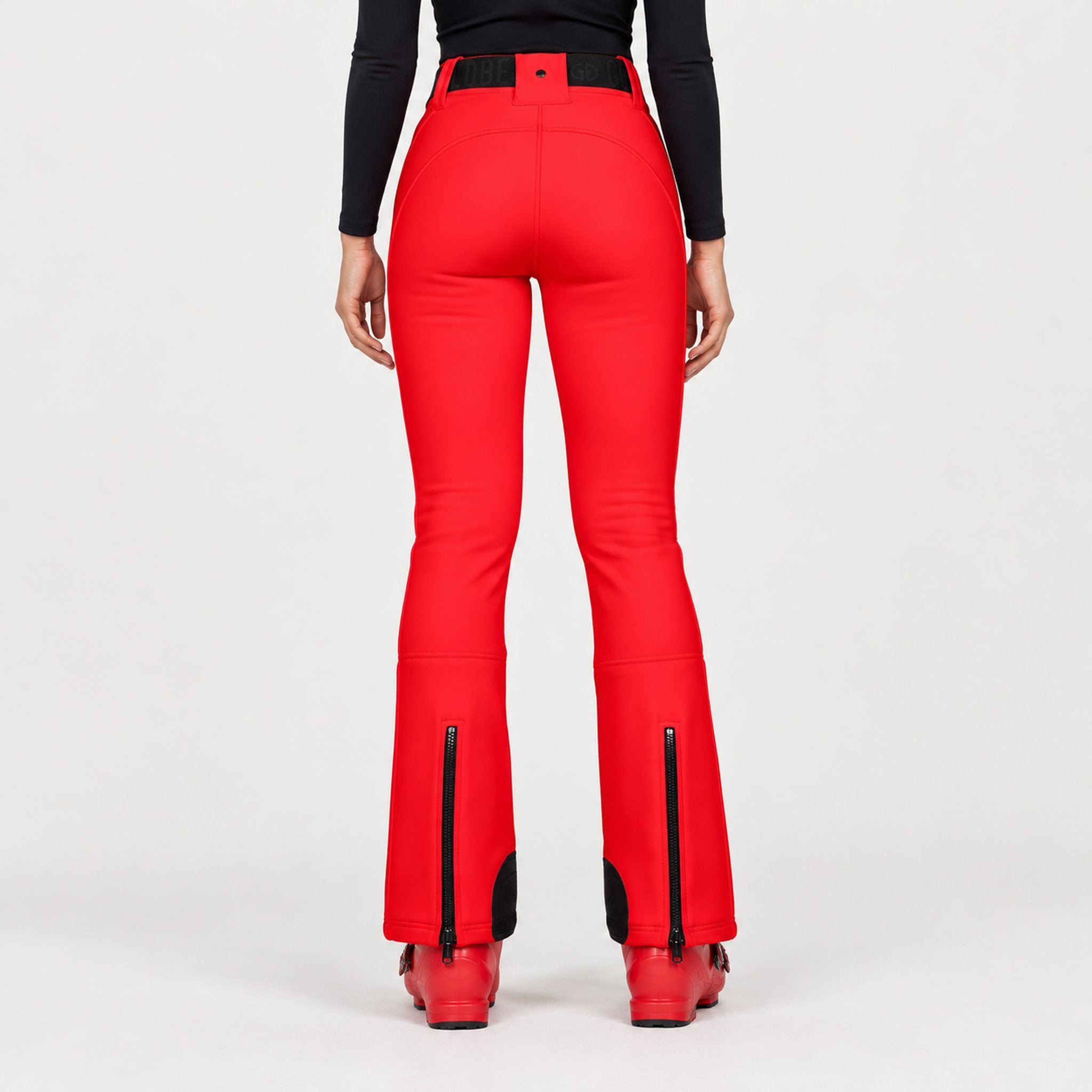 Goldbergh womens Pippa Ski Pants in Flame Red (Flame) - model back. AI-generated from manufacturer imagery.