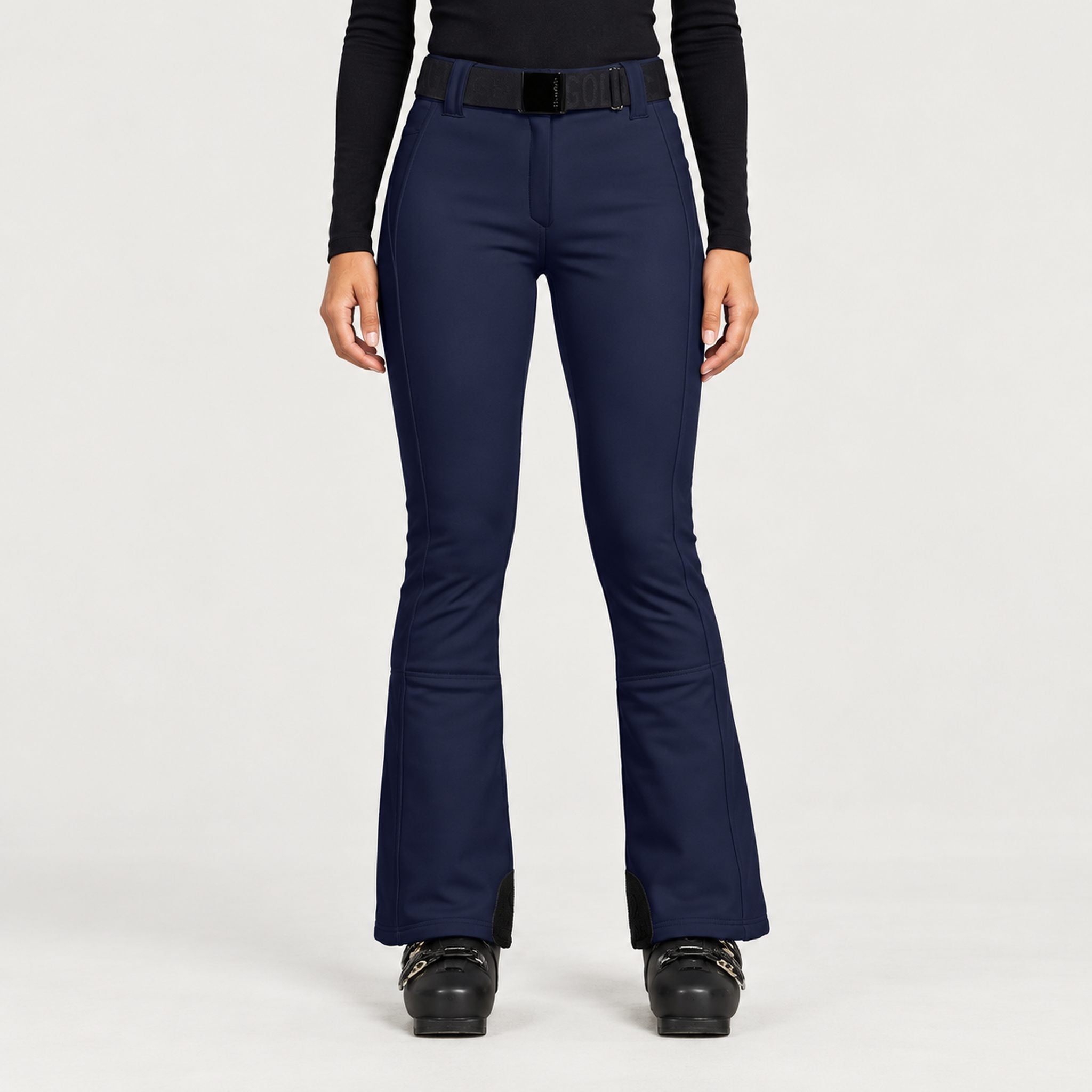 Goldbergh womens Pippa Ski Pants in French Blue (French Blue) - model front. AI-generated from manufacturer imagery.