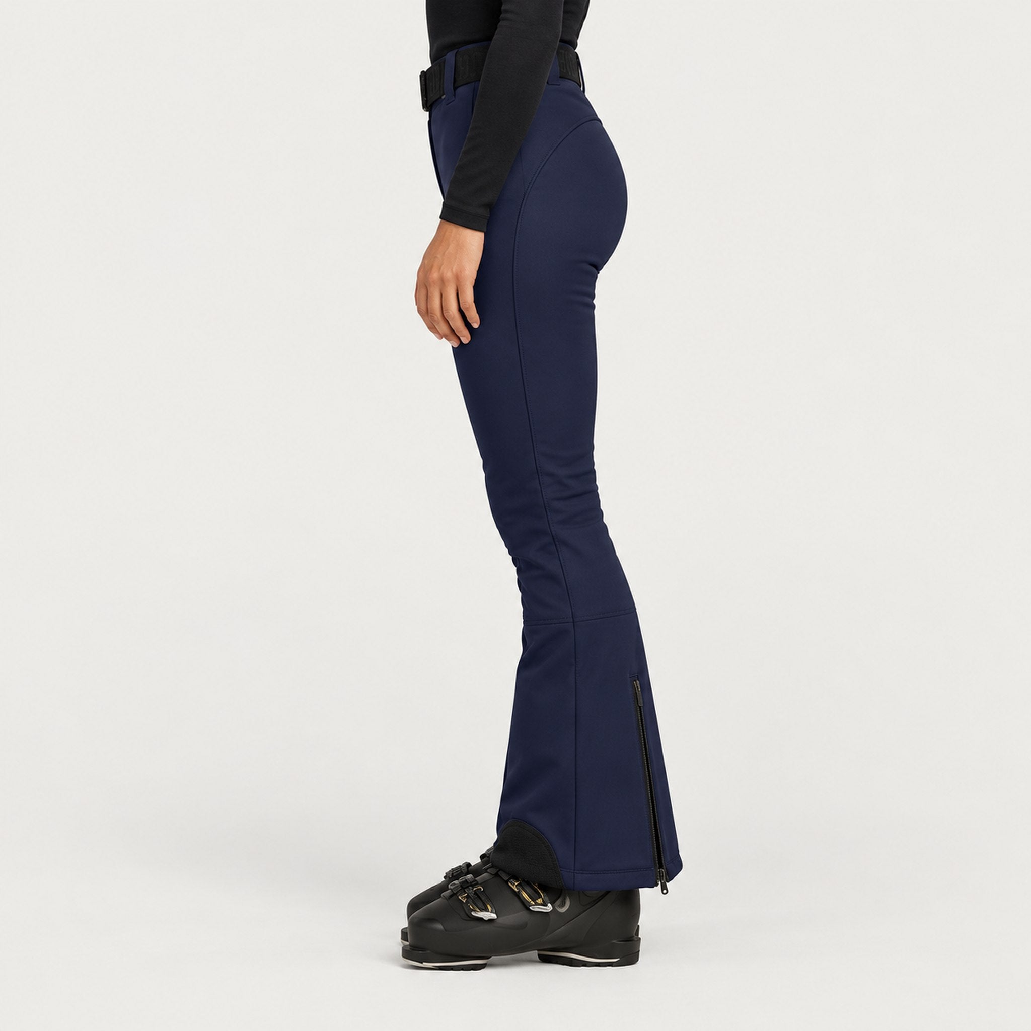 Goldbergh womens Pippa Ski Pants in French Blue (French Blue) - model side. AI-generated from manufacturer imagery.