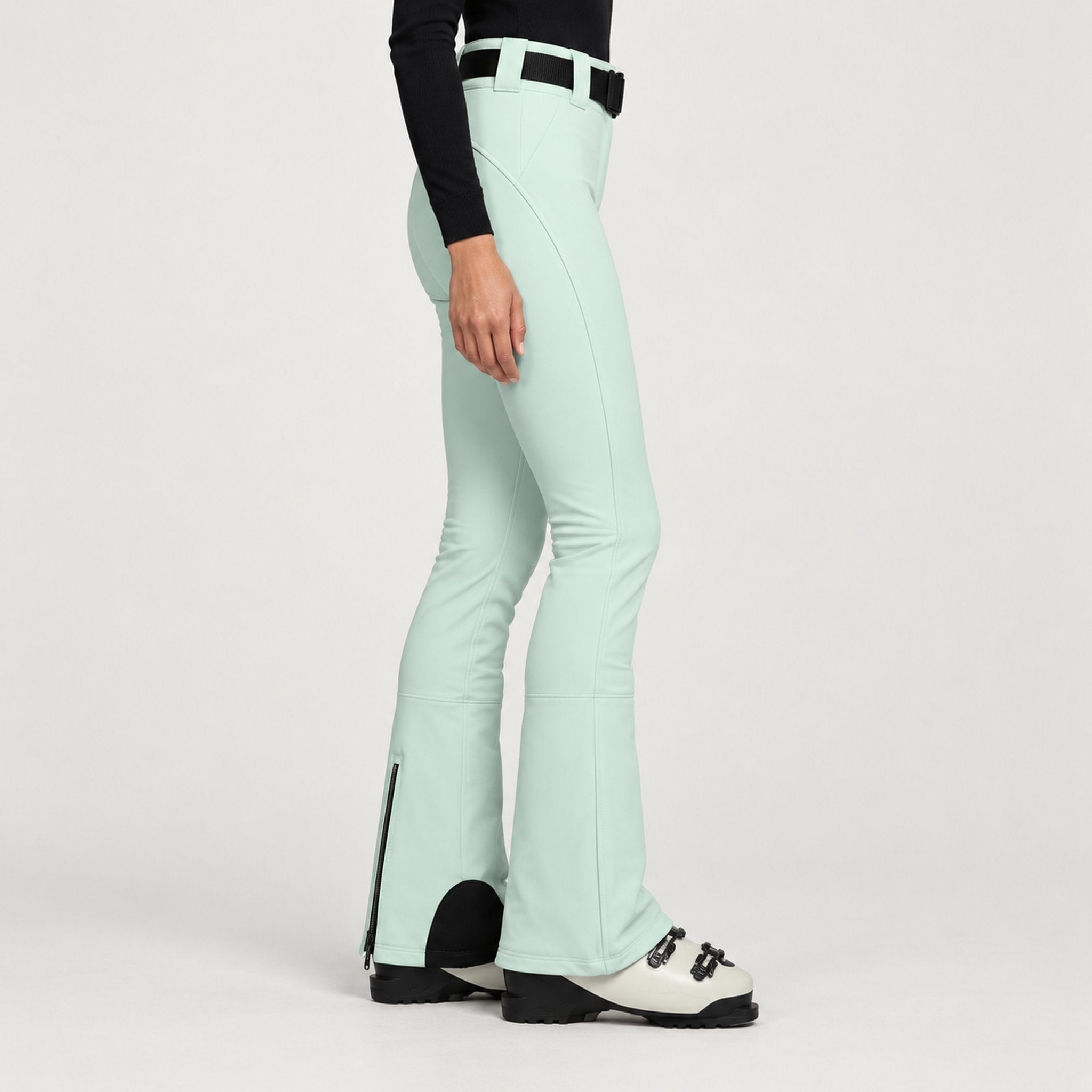Goldbergh womens Pippa Ski Pants in Matcha Mint (Matcha Mint) - model side. AI-generated from manufacturer imagery.