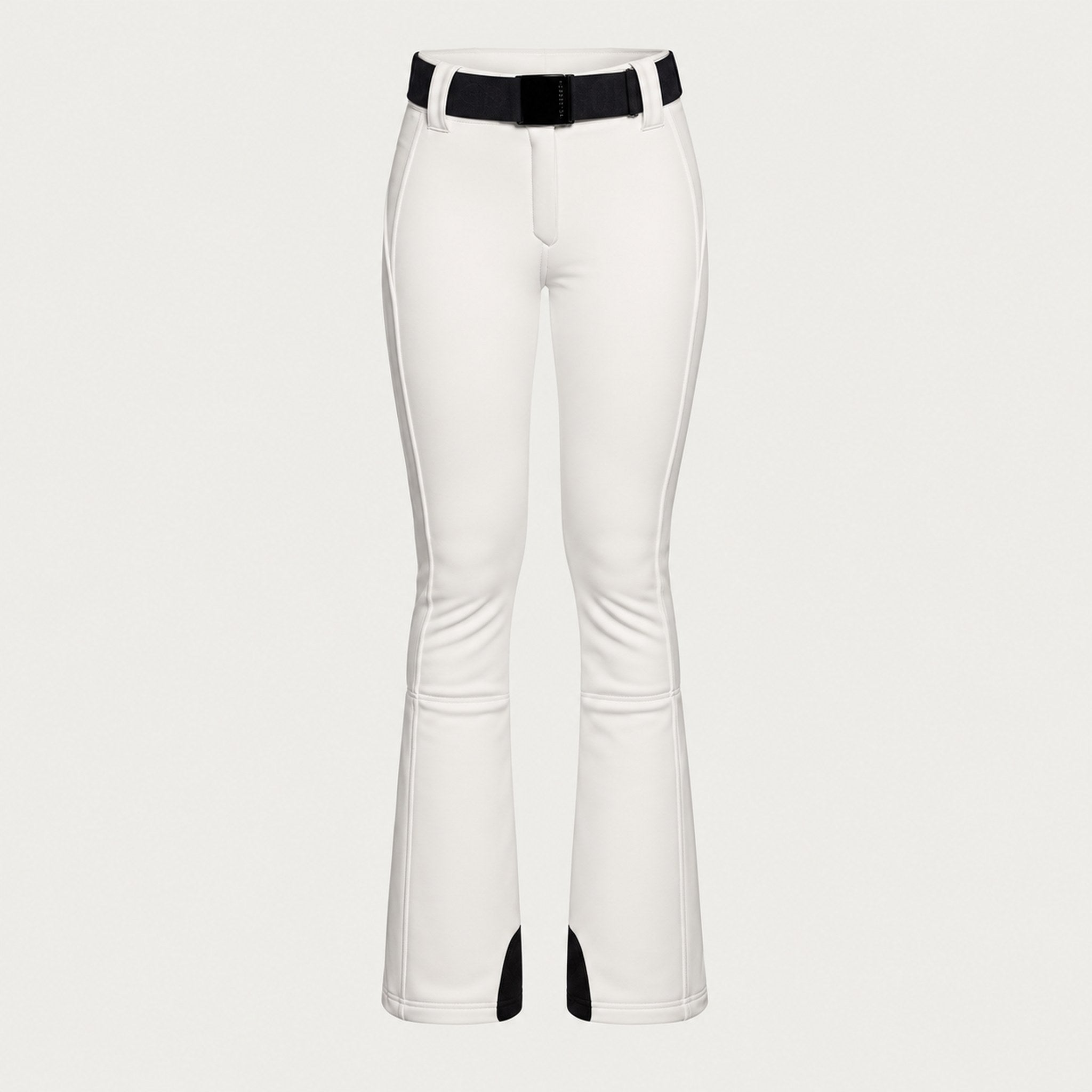 Goldbergh womens Pippa Ski Pants in White (Snow White) - front. AI-generated from manufacturer imagery.
