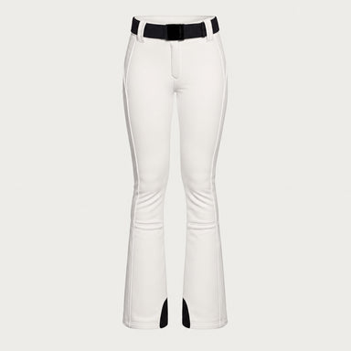 Goldbergh womens Pippa Ski Pants in White (Snow White) - front. AI-generated from manufacturer imagery.