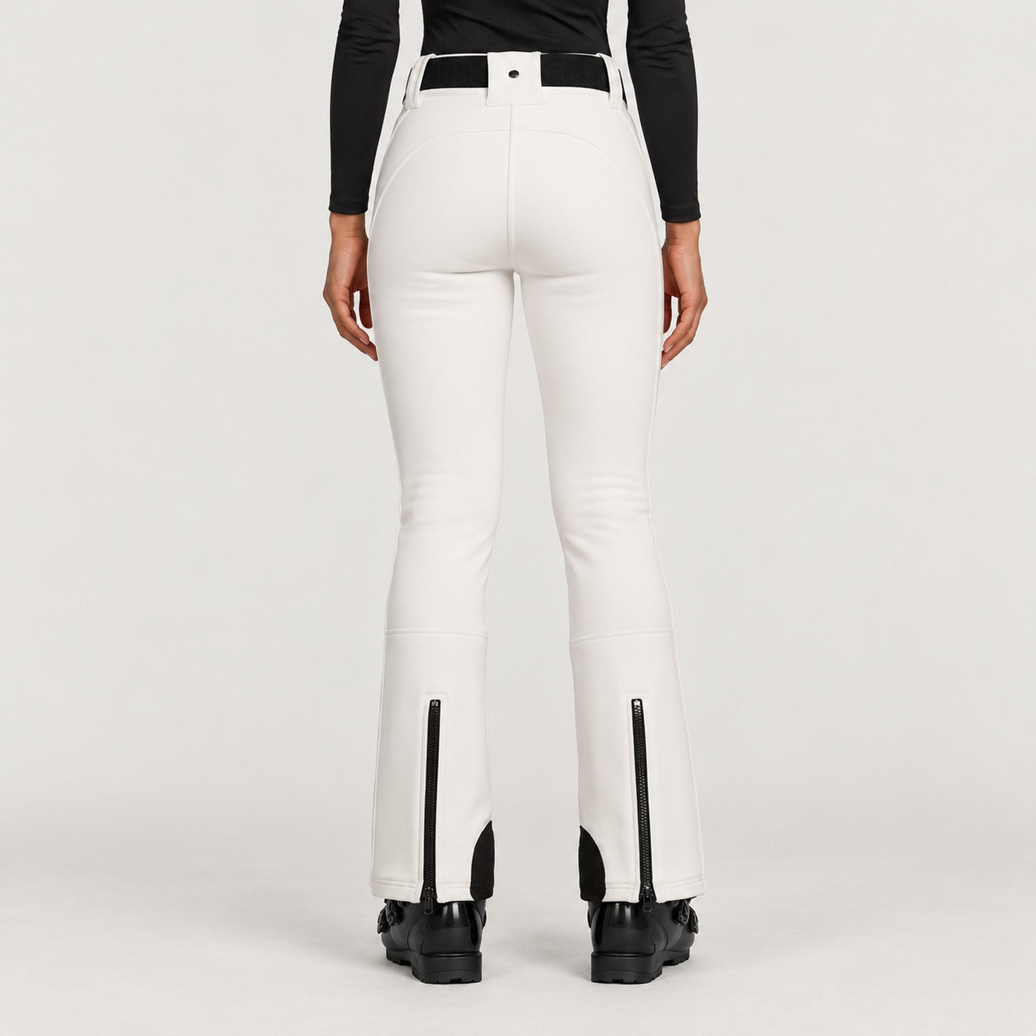 Goldbergh womens Pippa Ski Pants in White (Snow White) - model back. AI-generated from manufacturer imagery.