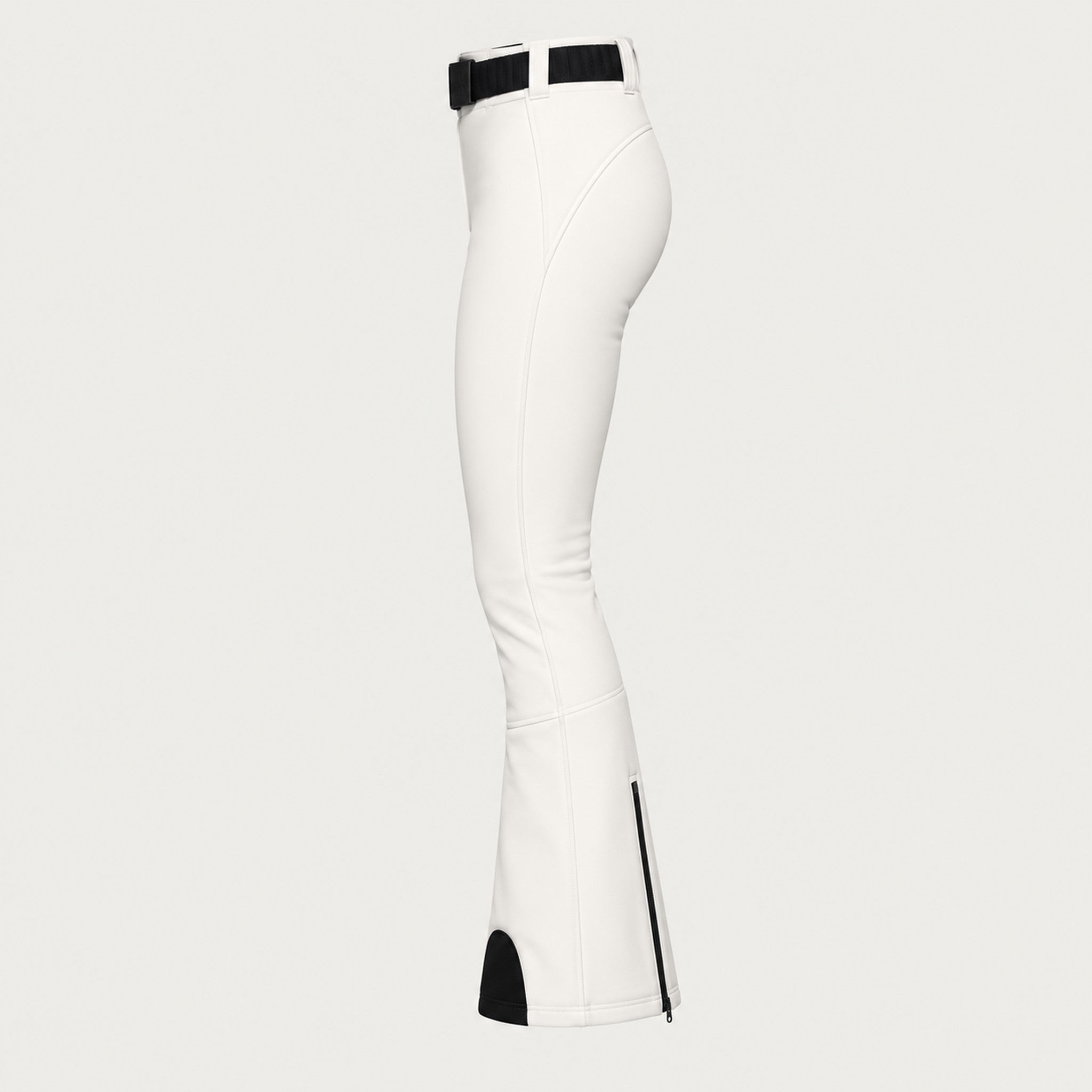 Goldbergh womens Pippa Ski Pants in White (Snow White) - side. AI-generated from manufacturer imagery.