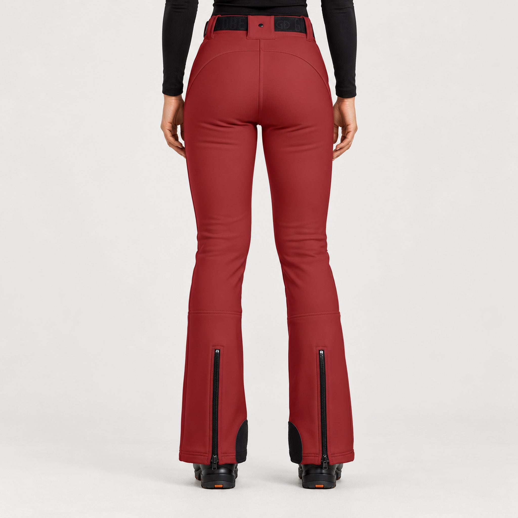 Goldbergh womens Pippa Ski Pants in Vino Rosso (Vino Rosso) - model back. AI-generated from manufacturer imagery.