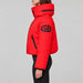 Goldbergh Porter Ski Jacket in Flame Red in Flame — model side. AI-generated from manufacturer reference photographs.