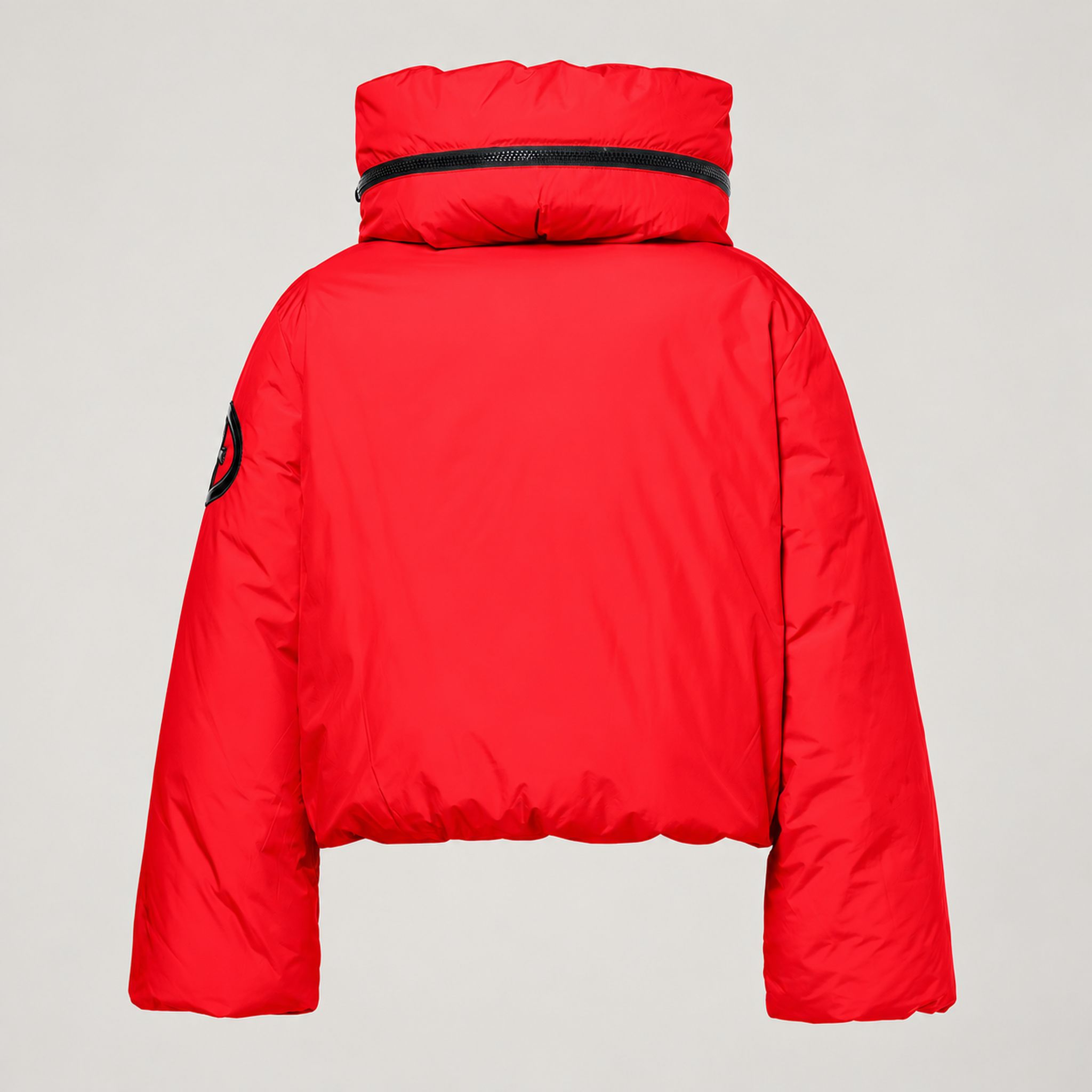 Goldbergh women's Porter Ski Jacket in Flame Red – back view. AI-generated from manufacturer imagery.