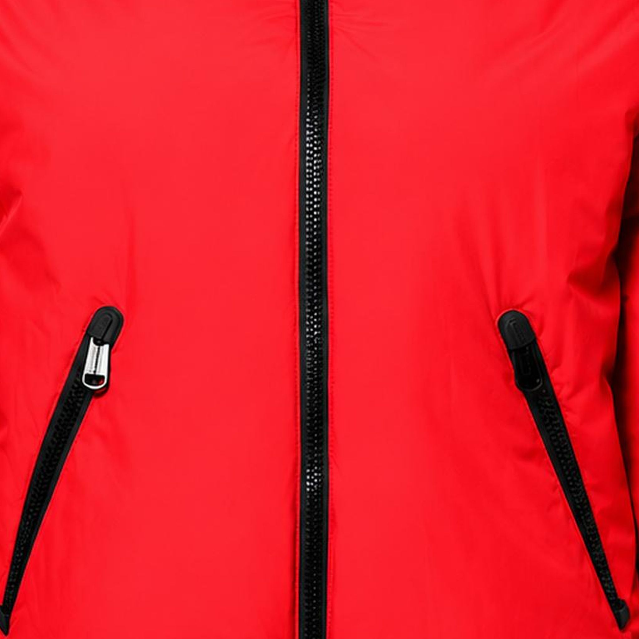 Goldbergh women's Porter Ski Jacket in Flame Red – feature detail view. AI-generated from manufacturer imagery.