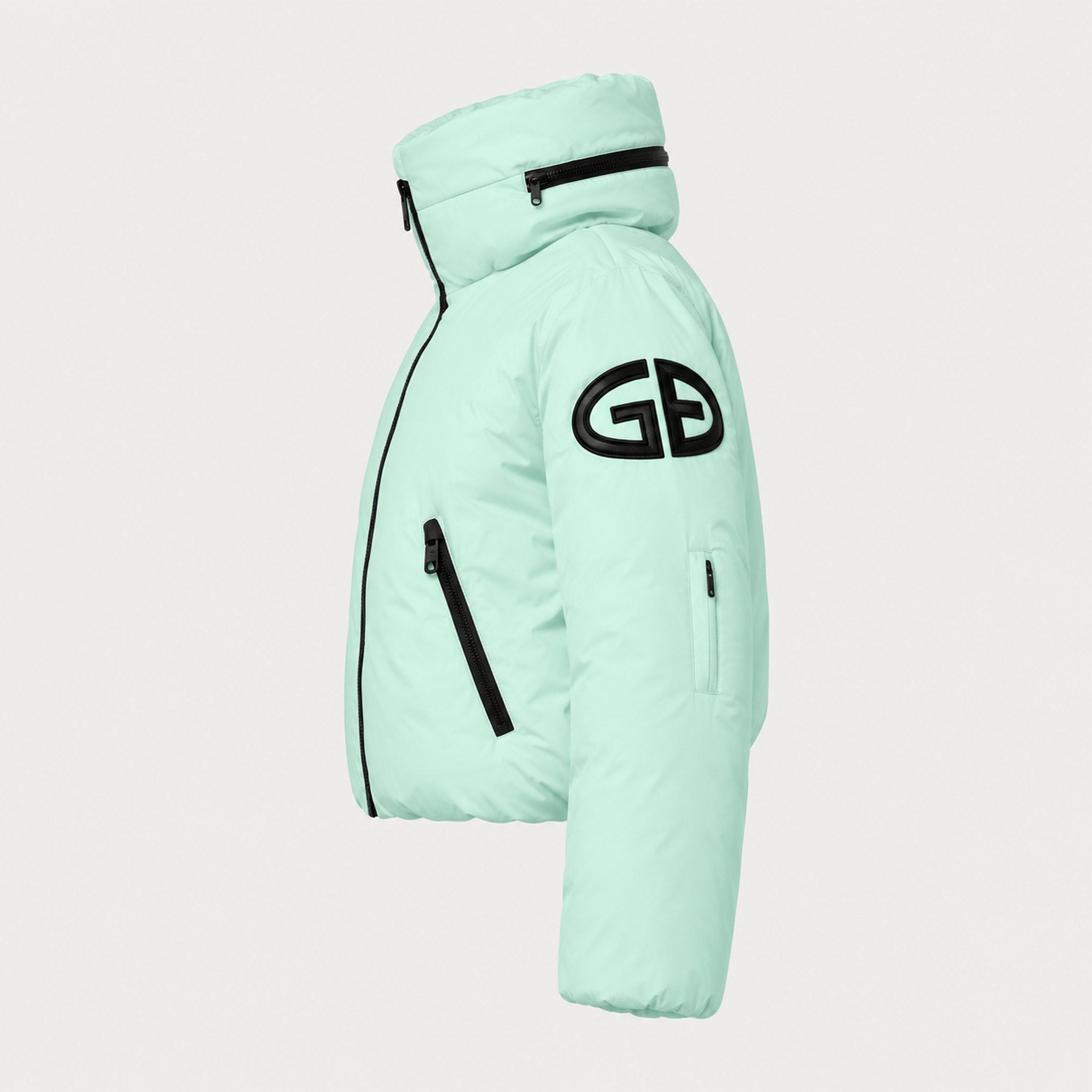Goldbergh womens Porter Ski Jacket in Matcha Mint (Matcha Mint) - side. AI-generated from manufacturer imagery.