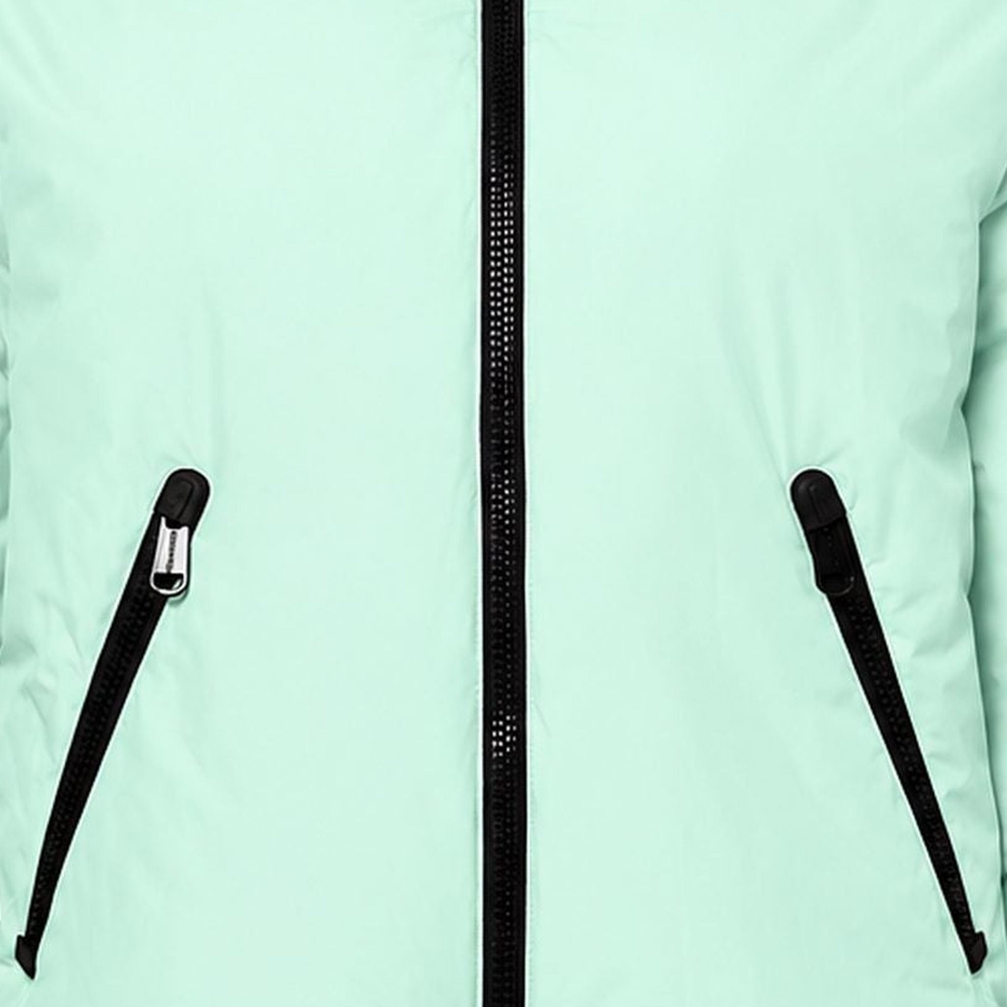 Goldbergh women's Porter Ski Jacket in Matcha Mint – feature detail view. AI-generated from manufacturer imagery.
